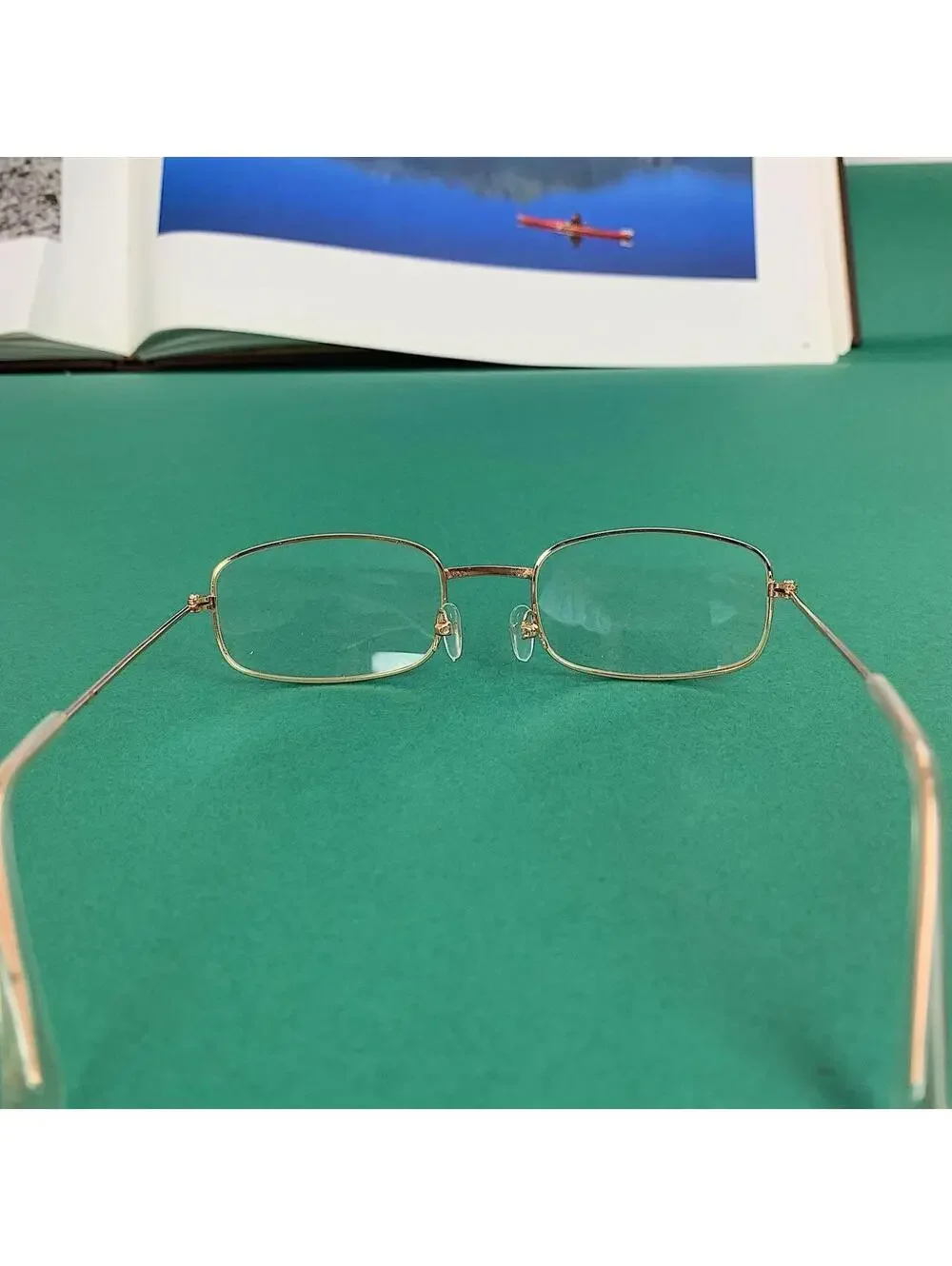 Slim Silver Trim Clear Lenses Glasses. Glasses are unisex. Clear Lenses not